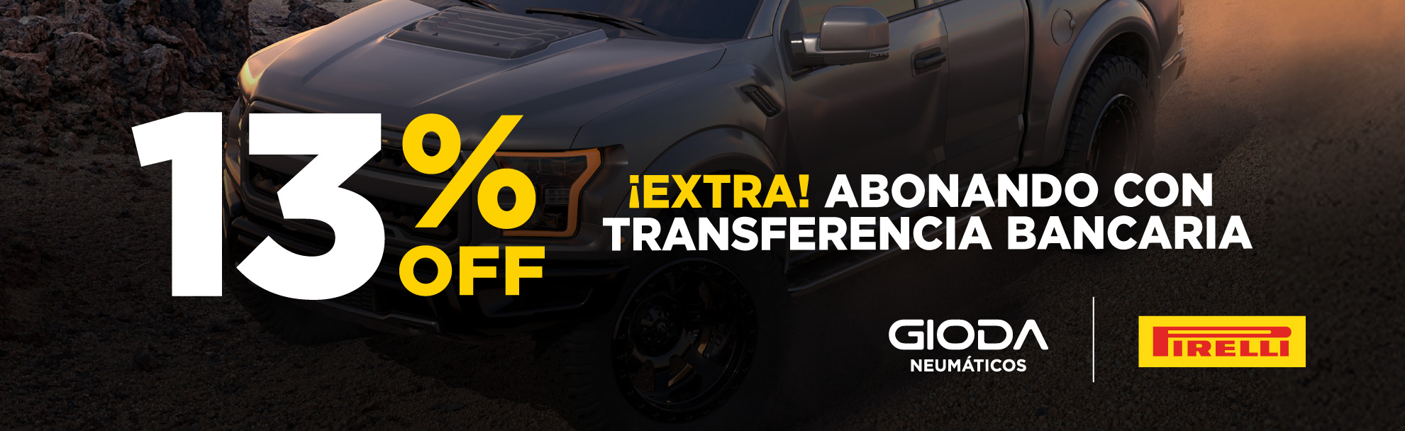 13% off transferencia